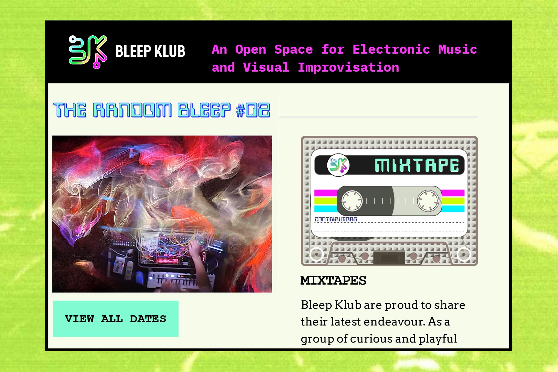 didier.co.uk - Web design, Graphic design and artwork for the music industry - Case study: Bleep Klub MailChimp template design
